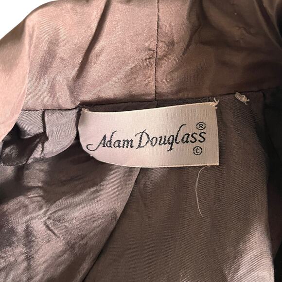 VINTAGE Adam Douglass Womens Puff Jacket Blazer Animal Print  Gray - Picture 8 of 9